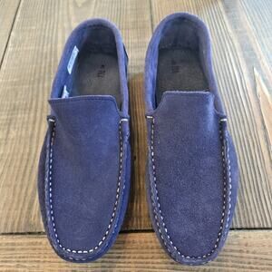 Barbati Loafers Mens 40 Blue Suede Leather Moccasin Driving Slip On Shoes Spain